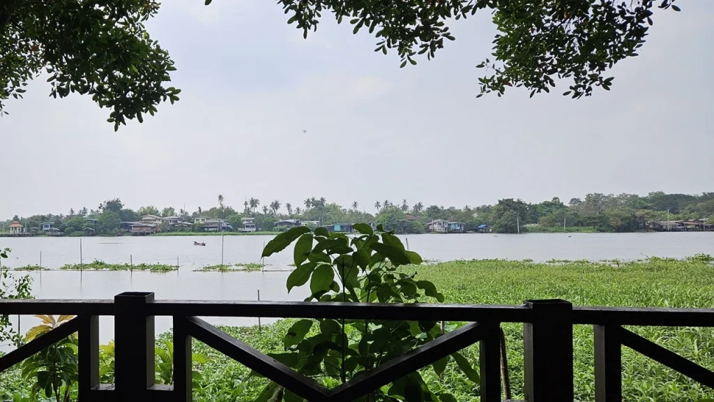 Blick von einer Terrasse auf einen ruhigen Flus. Sinnbild für den Unterschied zwischen psychologischer Beratung und Psychotherapie